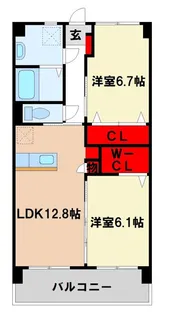 コンフォート筑紫【4階】の間取り
