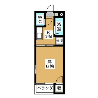 Kコスモスハイツ【2階】の間取り