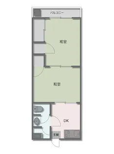 コーポ岡富【1階】の間取り