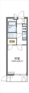 レオパレスフォンターナ老松【1階】の間取り
