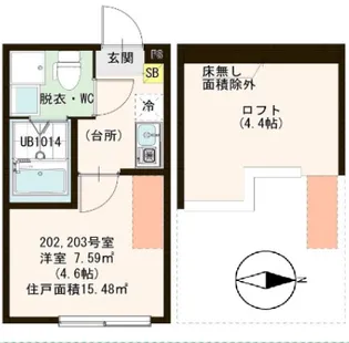 東京都江戸川区北小岩4【アパート】の間取り