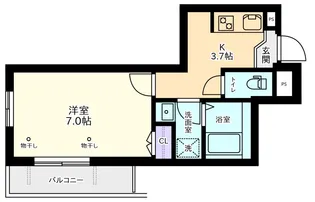 プランドールコート花【2階】の間取り