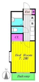 アールブラン生田【2階】の間取り