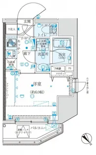 クレイシア五反田駅前【9階】の間取り
