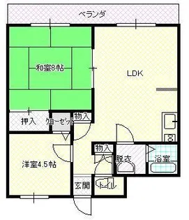 ジョーハイツ白山【3階】の間取り