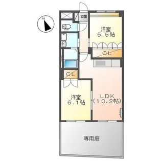 シノグロッサムI【1階】の間取り