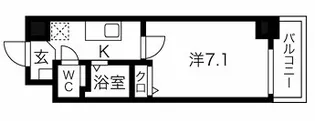 アップルガーデンコート城東【7階】の間取り