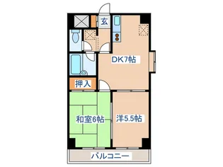 サンハイツ台原【1階】の間取り