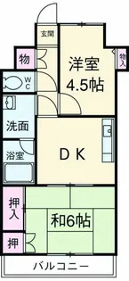 フロール川村【4階】の間取り