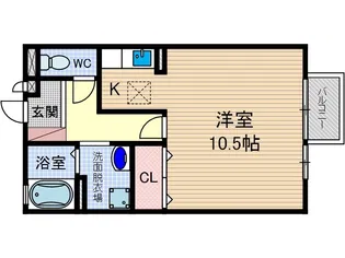 パークサイドヒロツグA棟【2階】の間取り