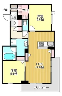 ヒナ ティアレ【2階】の間取り