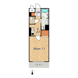 セジュールUMEDA【2階】の間取り