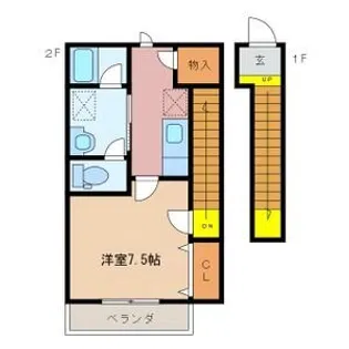 ディアナガーデン長島【2階】の間取り