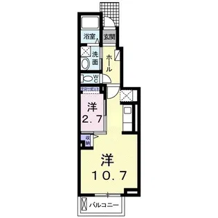 ミルフロールII【1階】の間取り