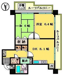 ダイアパレス尾久駅前【5階】の間取り
