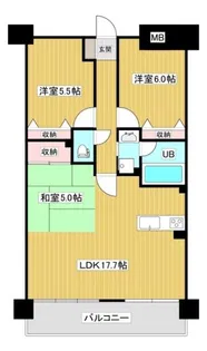 アルファステイツ岩国駅前【米軍向け】【8階】の間取り
