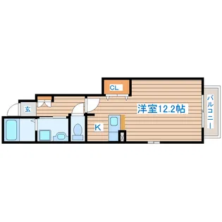 ユンターク【1階】の間取り