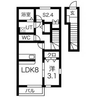 エトワール橘【2階】の間取り