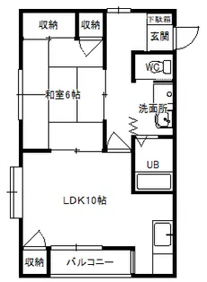 ライラックハイツC【1階】の間取り