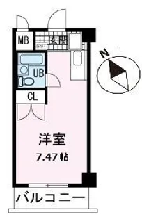 1Rの間取り画像