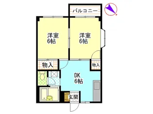 広島県広島市安佐南区八木4【アパート】の間取り