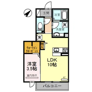 ソレアード土師ノ里2【1階】の間取り