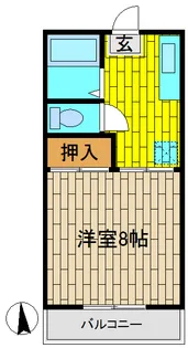 セントラルアベニューB【1階】の間取り