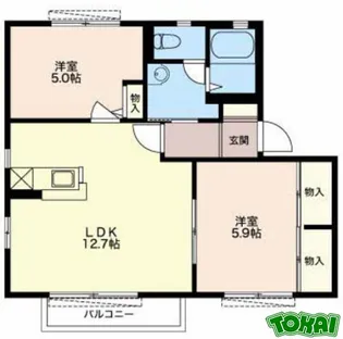 ハイムマグノリア B棟【2階】の間取り