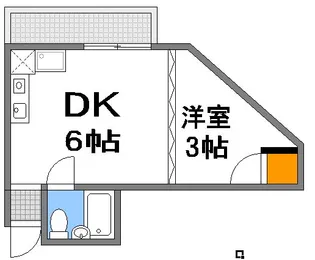 1DKの間取り画像