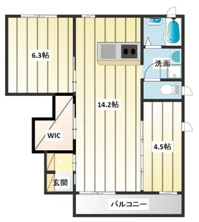 MELROSE・COURT I【1階】の間取り