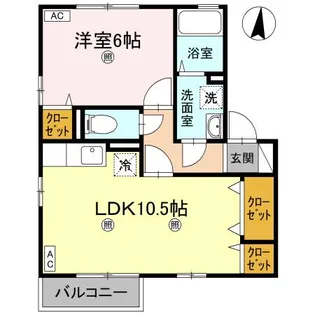 smiley smile B棟 B202【2階】の間取り