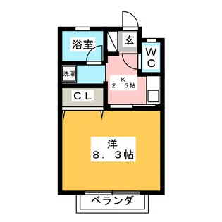 チェリー鶴里【2階】の間取り