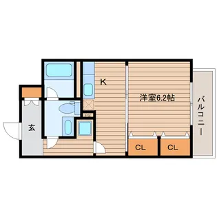 ヴィアーレ八幡3丁目【6階】の間取り