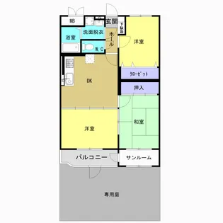 グリーンエンジェル【1階】の間取り