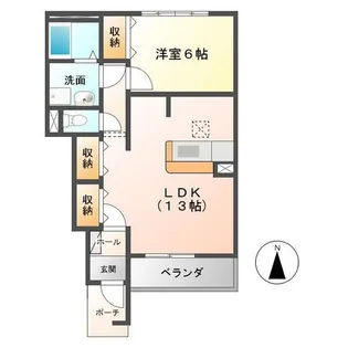 アンプティシャン【1階】の間取り