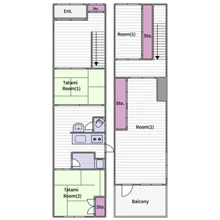 大阪府大阪市阿倍野区阪南町3【一戸建】の間取り
