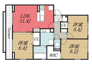 千葉県市原市五所【アパート】の間取り