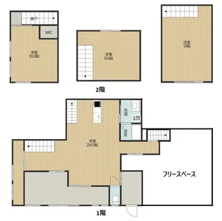 鳥取県米子市灘町1【一戸建】の間取り