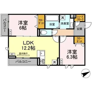 E’clat(エクラ)【3階】の間取り