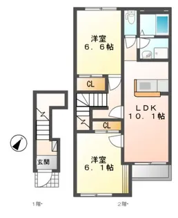 プロスパ ハイム【2階】の間取り