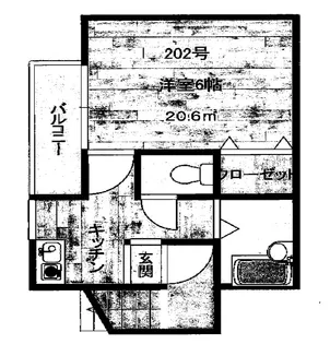 ハイツイイダ【2階】の間取り