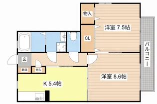 シャーメゾン ジョイア【2階】の間取り