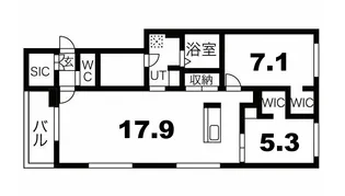 2LDKの間取り画像