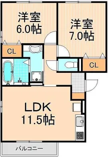 ウィルサクスィード【3階】の間取り