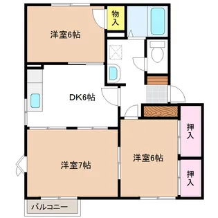 フレグランス八乙女A【2階】の間取り