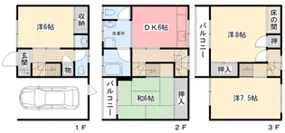 兵庫県西宮市甲子園洲鳥町【一戸建】の間取り