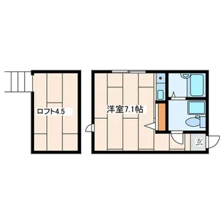 プリマ七番館【1階】の間取り