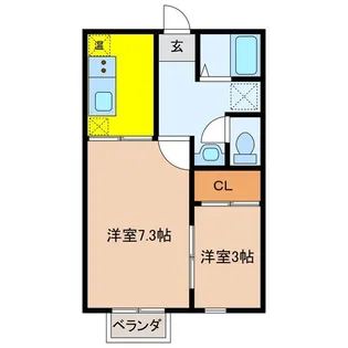 バン・ルージュ【1階】の間取り