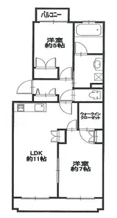 天神山グリーンハイツ【3階】の間取り