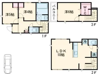 東京都府中市美好町1【一戸建】の間取り